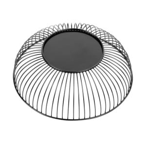 Pyöreä musta metallinen esittelykori Ø 285 mm - Olympia