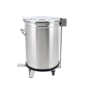Rostfri soptunna med pedal - 100 L - Dynasteel