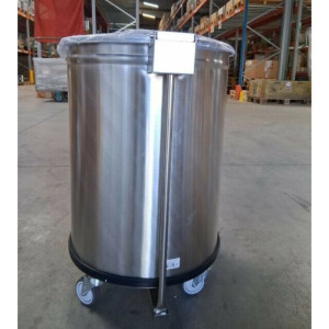 Ruostumaton teräspoljinroskakori - 100 L - Dynasteel
