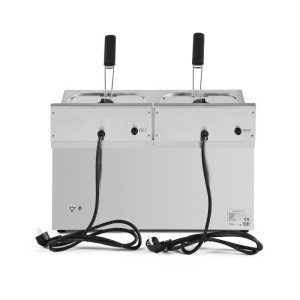 Professional Deep Fryer 2 x 8 L with Drain - Dynasteel