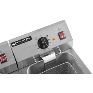 Friteuse Professionnelle 2 x 8 L avec Vidange - Dynasteel