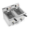 Professional Deep Fryer 2 x 8 L with Drain - Dynasteel