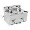 Friteuse Professionnelle 2 x 8 L avec Vidange - Dynasteel