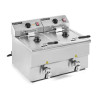 Professional Deep Fryer 2 x 8 L with Drain - Dynasteel