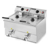 Professionell Fritös 2 x 8 L med Tömning - Dynasteel
