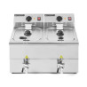 Professional Deep Fryer 2 x 8 L with Drain - Dynasteel