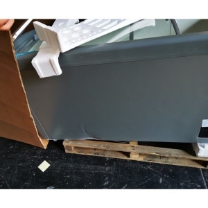 Stainless Steel Look Freezer with Sliding Glass Doors - 500 L - TENSAI