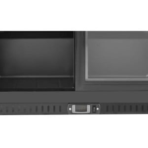 Takabaari Jääkaappi 2 Lasista Ovea - Musta Sisustus Dynasteel