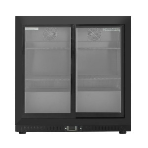 Refrigerated Back Bar 212 L 2 Sliding Doors Black