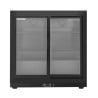 Refrigerated Back Bar 2 Glass Doors - Black Interior Dynasteel