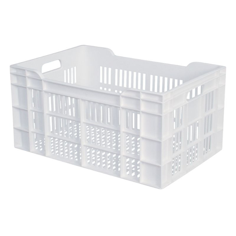 Caisse 600 X 400 Ajouree 60L Blanc - Gilac