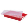 Bac Flat 8L Haccp Red + Lid + Grid - Gilac