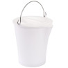 12L White Stainless Steel Pouring Spout Bucket - Gilac