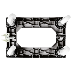 Rullande Bas 4 Svängbara Hjul - Stålchassi - Svart