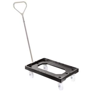 Rullande Bas 4 Svängbara Hjul - Stålchassi - Svart