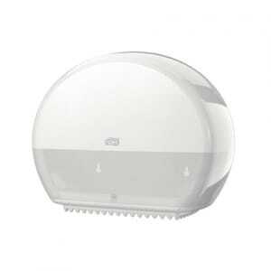 Mini Jumbo White Tork Elevation Toilet Paper Dispenser - High Capacity