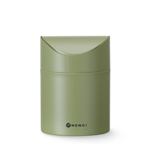 Pöytäroskakori Kääntyvällä Kannella - Vihreä - HENDI