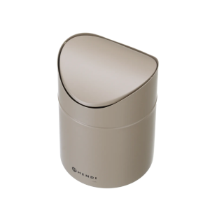 Bordssoptunna med Vippbart Lock - Beige - HENDI