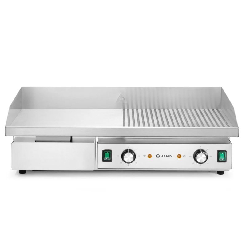 Grillplatta Räfflad/Slät - 717 x 383 mm - HENDI