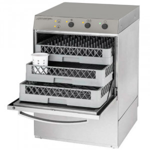 Ammattimainen astianpesukone huuhteluaineen ja pesuaineen annostelijalla - 50 x 50 cm