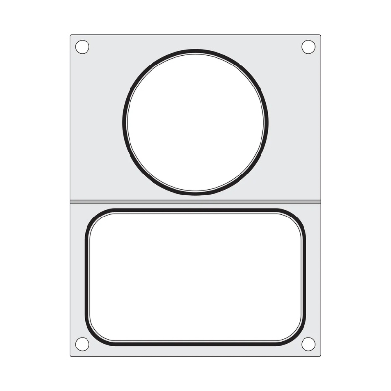 Sealing Matrix for Manual Sealer - Round and Rectangle Compartments