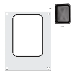 Förseglingsmatris för manuell förseglare - 187 x 137 mm - HENDI