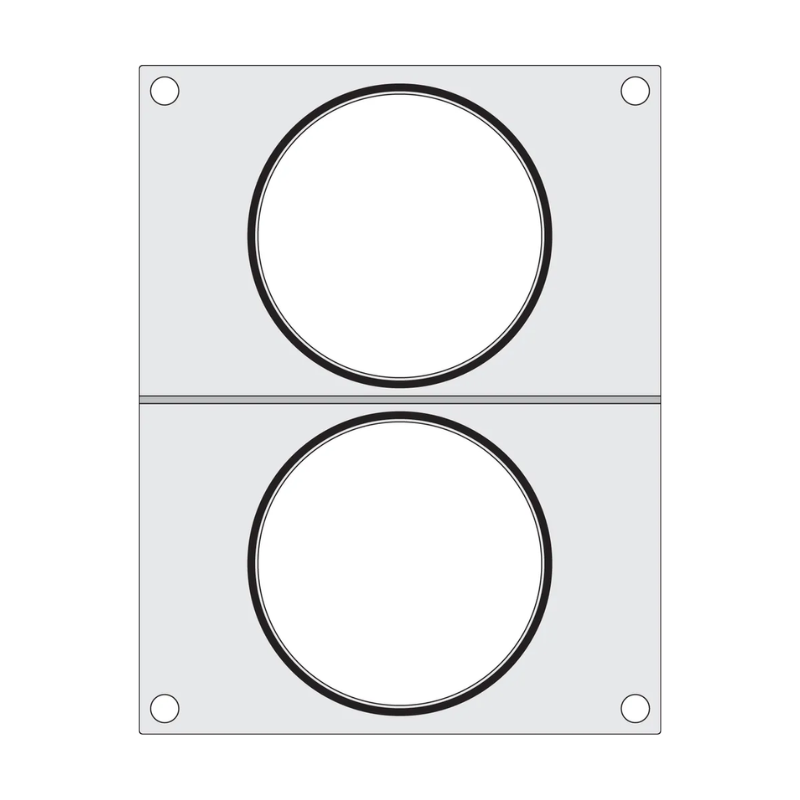 Tiivistysmatriisi manuaaliselle tiivistyskoneelle - 2 lokeroa - HENDI