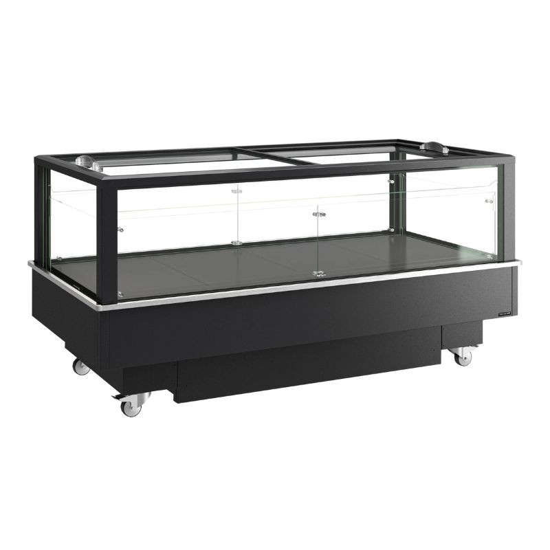 Jääkaappi Pakastin Lasikansi Musta - 427 L - TEFCOLD