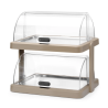 Vitrine Buffet liukukannella UNIQ - 2 tasoa - Beige - HENDI