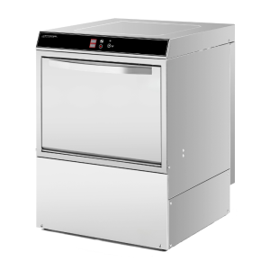 Professionell Diskmaskin med Sköljmedels- och Tvättmedelsdoserare och Avloppspump - 50 x 50 cm - Dynasteel