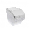 Set of 3 Ingredient Bins 30L + Lids + 4 Wheels