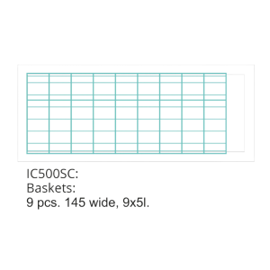 Vitrin för statisk glass - 9 x 5 L