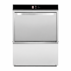 Professionell Diskmaskin med Sköljmedels- och Tvättmedelsdoserare och Avloppspump - 50 x 50 cm - Dynasteel