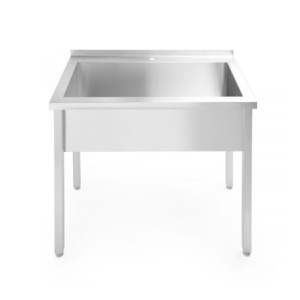 Yksinkertainen hitsattu pesupöytä - S 600 x L 1000 mm - HENDI