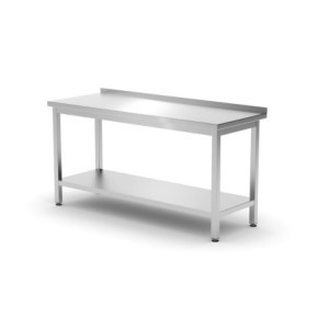Väggbord Profi Line med Hylla - L 1600 x D 600 mm - HENDI
