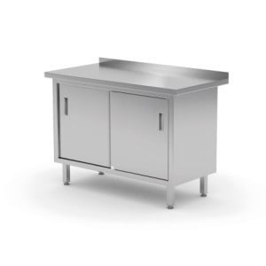Wall Table - Cabinet with Sliding Doors - L 1200 x D 600 mm - HENDI