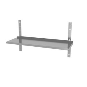 Justerbar Väggmonterad Hylla med 2 Stöd - L 1400 x 300 mm - HENDI