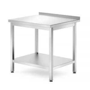 Profi Line Wall-Mounted Work Table with Shelf - D 700 x W 800 mm - HENDI