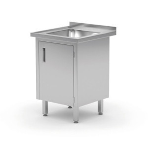 Table d’Évier avec Placard Soudée - L 600 x P 700 mm - HENDI