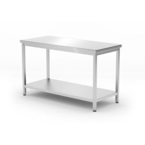 Keskuskeittiön työpöytä hyllyllä - S 600 x L 1200 mm - HENDI