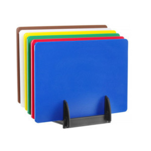 HACCP Cutting Boards - Set of 6 with Rack - HENDI
