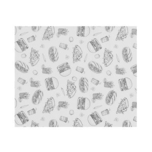 Fettbeständigt papper Hamburgare - 200 x 250 mm - HENDI