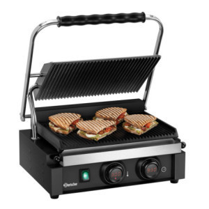 Grillkontakt Panini - Räfflade plattor - Bartscher