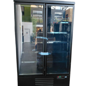 Vitrine Réfrigérée Positive 2 Portes Noir - 1000L | CombiSteel