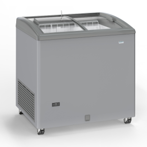 Ruostumattoman teräksen näköinen pakastin liukuovilla - 170 L - TENSAI