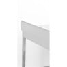 Inoxbord 1600x700 mm Ryggstöd och Låg Hylla