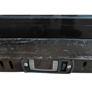 Bakre kylskåp Skinplate - 3 skjutbara glasdörrar - 328 L - Dynasteel
