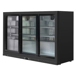 Arrière-Bar Réfrigéré 320 L 3 Portes Vitrées Coulissantes