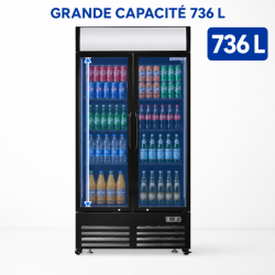 Juomakaappi 736 L 2 lasiovea 2-8 °C R290