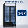 Juomakaappi 736 L 2 lasiovea 2-8 °C R290